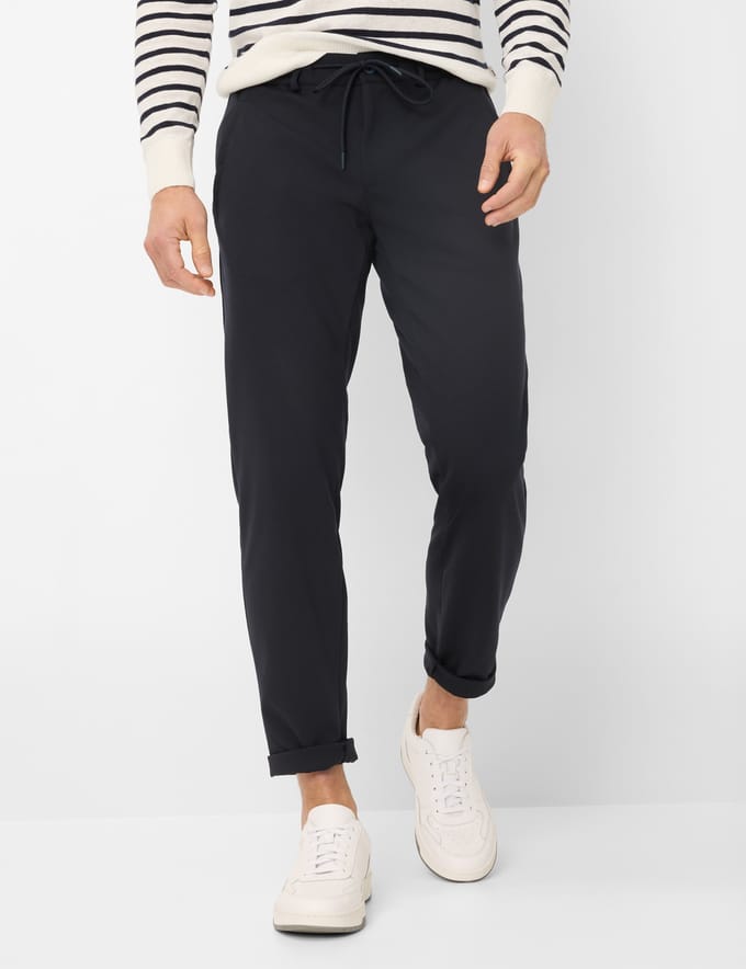 Brax Heren Jogger  Style PHIL DARK NAVY, donkerblauw, maat 48/30