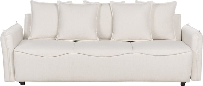 KRAMA - Slaapbank - Gebroken wit - Polyester