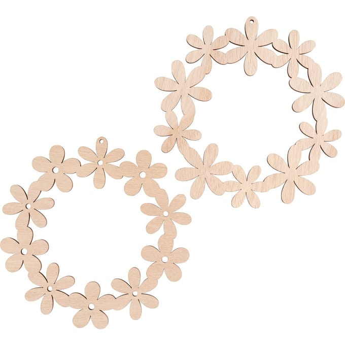 VBS Decoratieve hanger "Bloemenkransen", set van 2