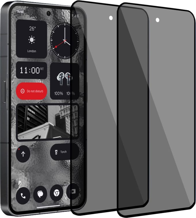 2x Geschikt voor Nothing Phone 2 - Privacy Screenprotector - Beschermglas - Privé GuardCover