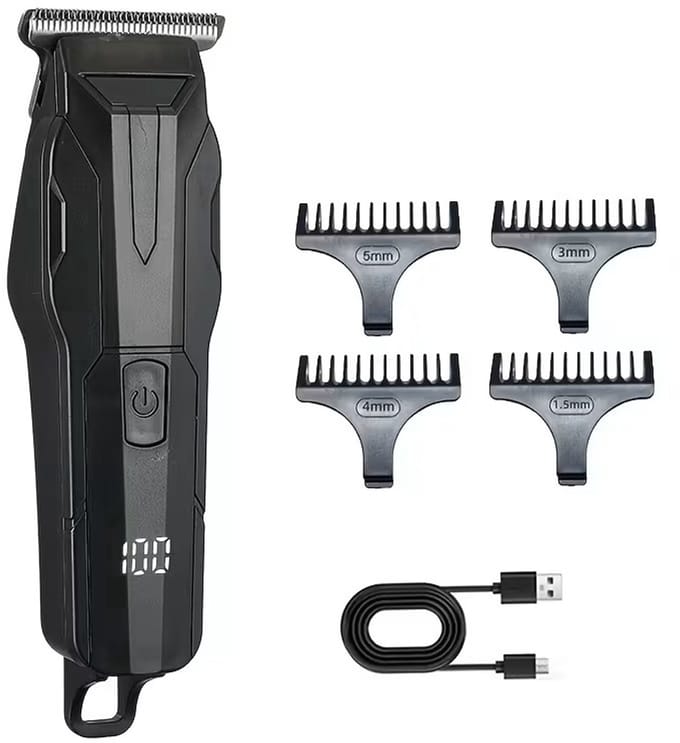 FEIYBA Scheerapparaat - Usb Oplaadbare Tondeuse - Lichaamshaar + Baardtrimmer - Krachtige en Compacte Tondeuse - Kleur: Zwart