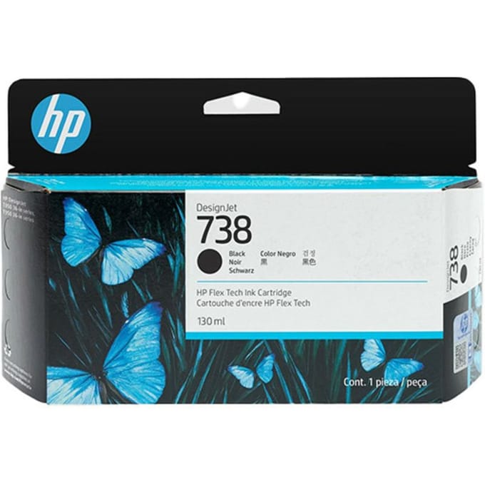 738 130 ml zwarte inktcartridge voor DesignJet