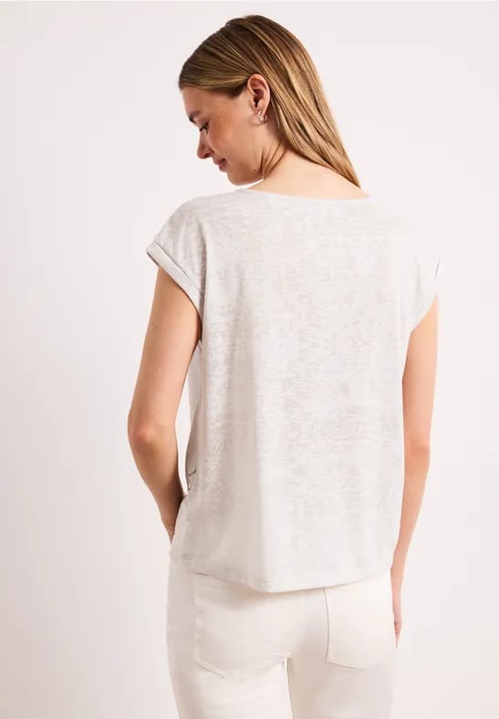 Shirt met burn-out look