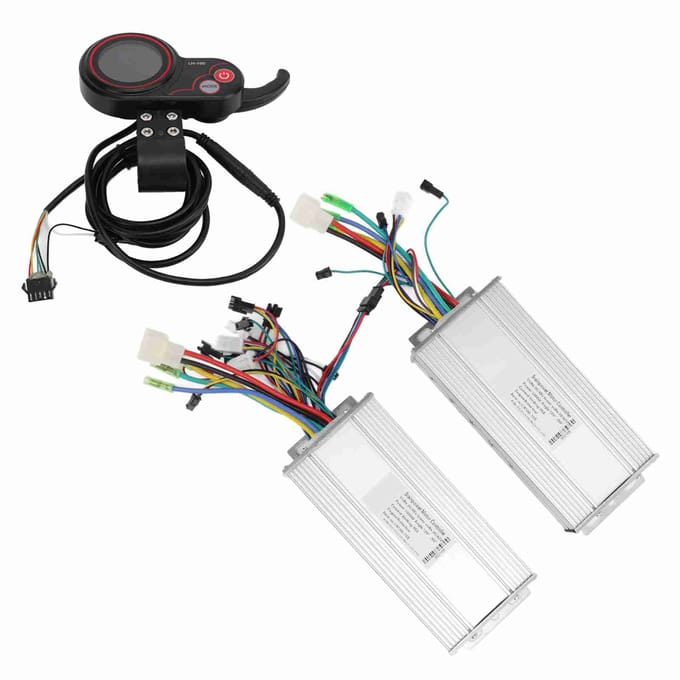 Dual Drive 3648V 1000W Elektrische Fiets Borstelloze Controller LH100 Kleuren LCD Scherm white