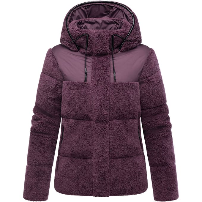 Marikoo dames teddy puffer jas met capuchon – model Kaguraa