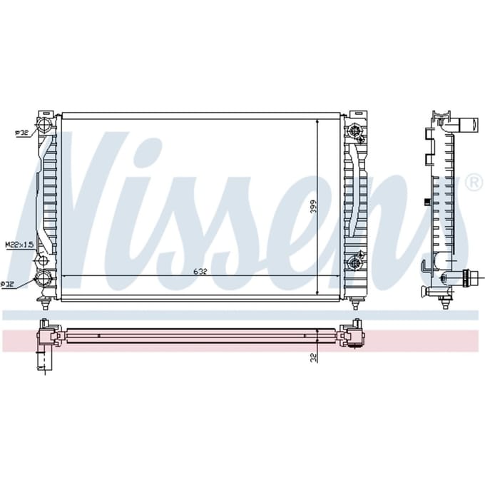 Radiator, motorkoeling NISSENS 60494