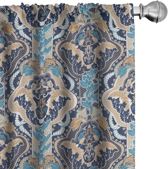 ABAKUHAUS – 2x75x225 cm Gordijnen – Microfaser – Geometrisch