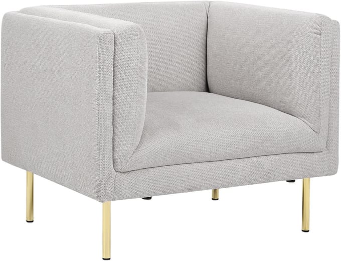 MOEN - Fauteuil - Lichtgrijs - Polyester
