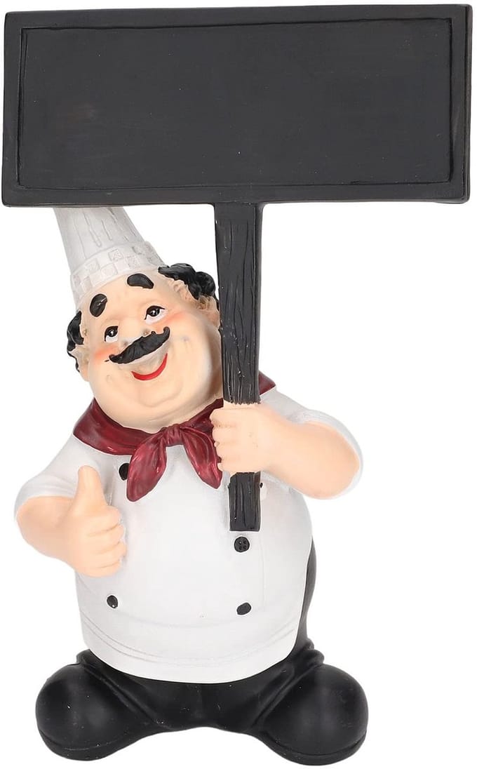 Allecto - Kookbeeld - Hars beeldje - Functioneel ornament - Zwart