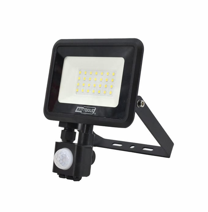 AWTOOLS - SLIM SMD LED Reflector - 20W - Bewegingssensor - Buitenverlichting