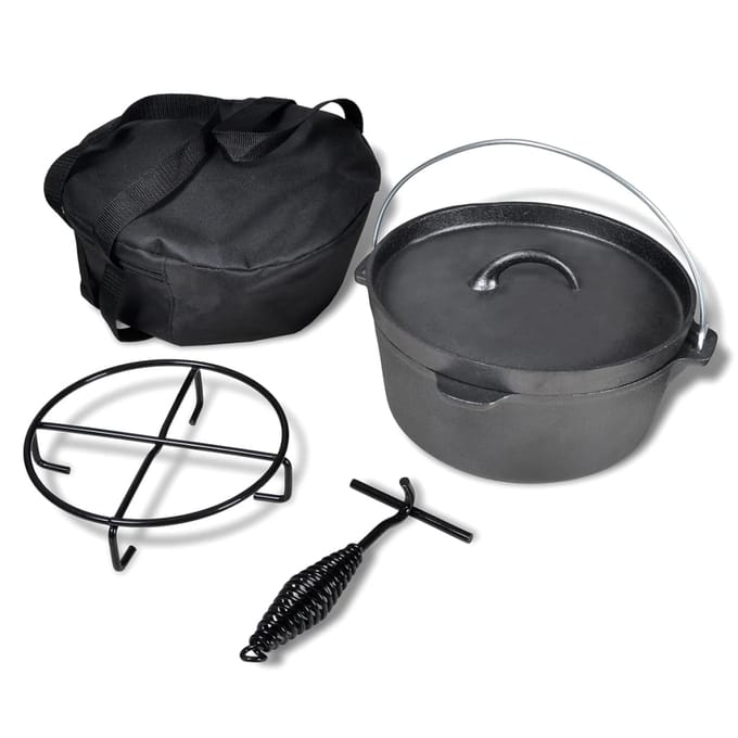 vidaXL - Braadpan - 4,2 - L - inclusief - accessoires