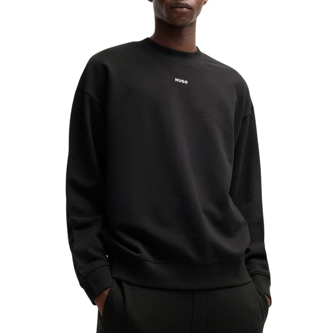 Oversized sweatshirt met labelprint, model 'Dapocrew'