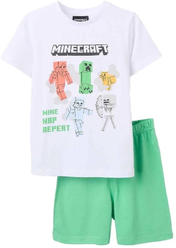 Zippy 3107147801 Korte Mouw Pyjama Groen,Wit 3-4 Years Jongen
