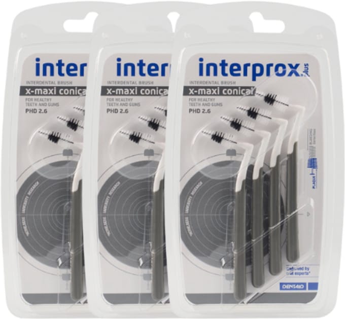 Interprox Plus X-Maxi - PHD 2.6 - Grijs - 3 x 4 stuks - Voordeelpakket