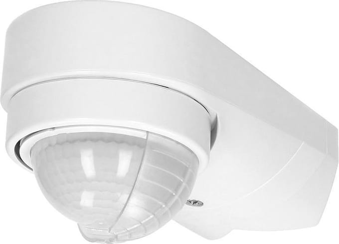 Bewegingsmelder/Schemerschakelaar - Dual Sensor - Bewegingsdetector 240 ° Detectie - Wand en hoekbevestiging - 10 Meter bereik - IP65 - Wit
