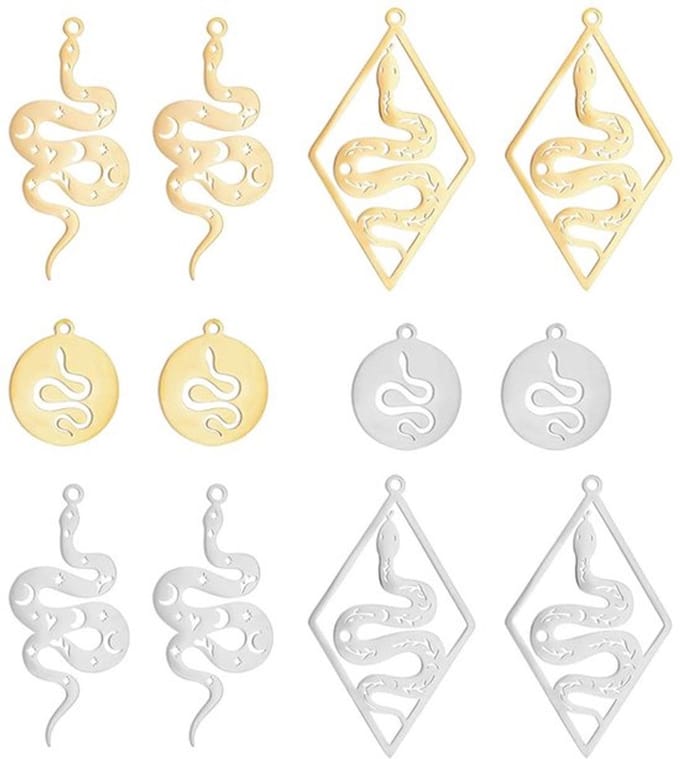 Allecto - Snake Shape Hangers - Charms - Sieraden Maken - 12Pcs