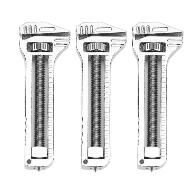 3 STUKS Mini Multitool Sleutel Verstelbare Sleutel Multifunctionele Flesopener voor Backpacken Kamperen gray