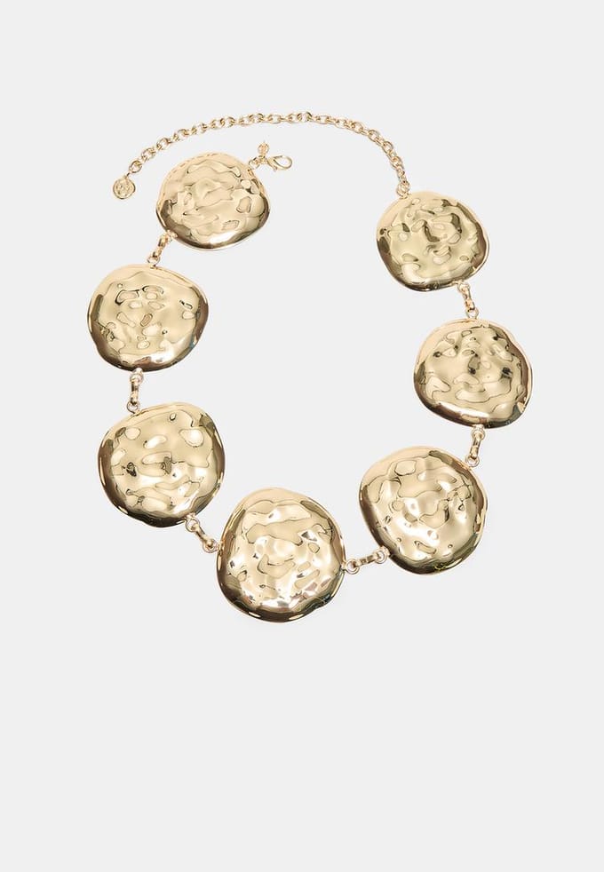 Stradivarius Riem met grote ronde studs  Goud S