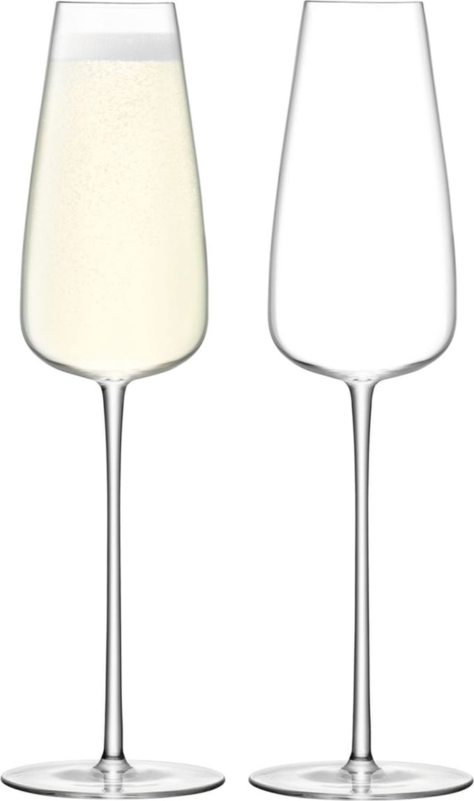 L.S.A. - Wine Culture Champagne Flute 330 ml Set van 2 Stuks - Glas - Transparant