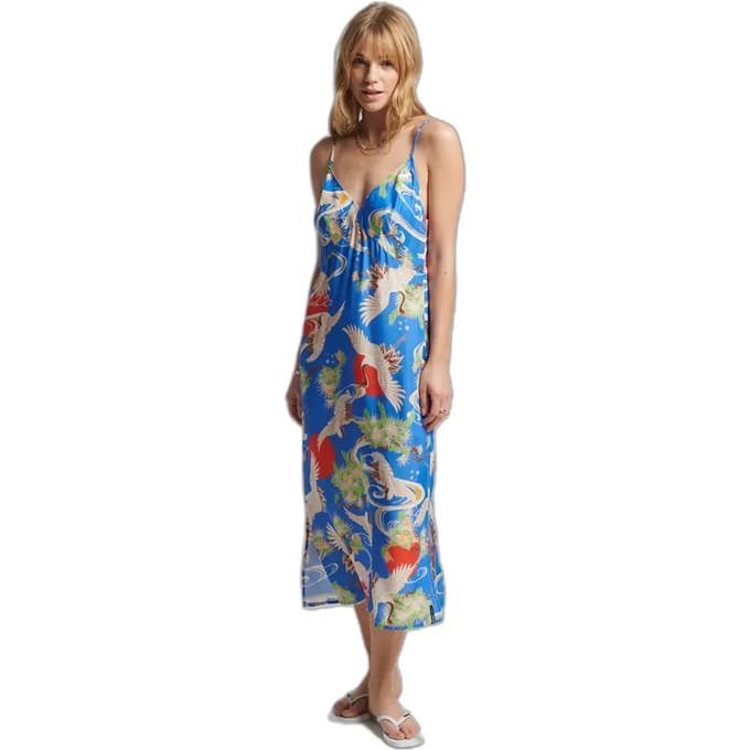 Superdry Dames Vintage midi-slipjurk
