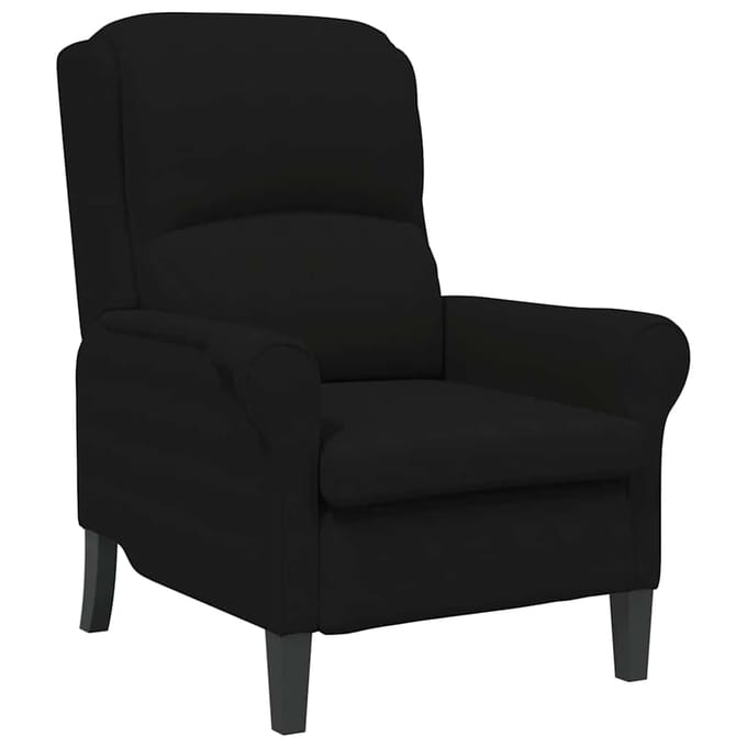 vidaXL - Fauteuil - Zwart - 76 - x - 94 - x - 102 - cm - Microvezel