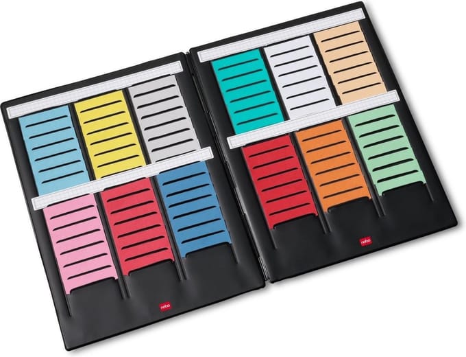 Nobo T-Karten-Planung - 2-teilige Mini-Planer-Mappe - Größe 2 (3084600)