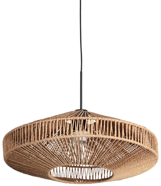 Hanglamp Ropex 4483ZW – trendy metaal en touw, diameter 40 cm, hoogte 16 cm, Anne Light Home