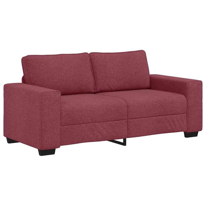 vidaXL - 2-zitsbank - wijnrood - 180x77x82 - cm - stof