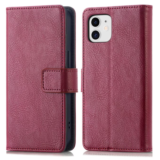 imoshion Hoesje - Geschikt voor Apple iPhone 11 - Luxe Bookcase - Bordeaux