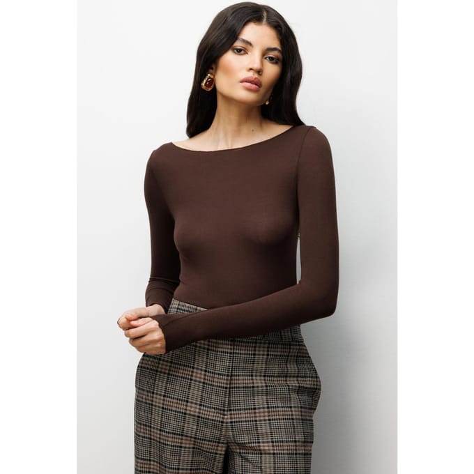 Slim Fit Boothals Blouse