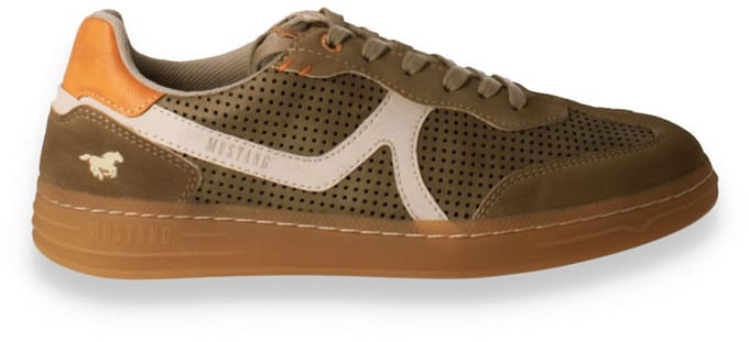 Mustang Heren Sneaker | Kaki | Maat: 41