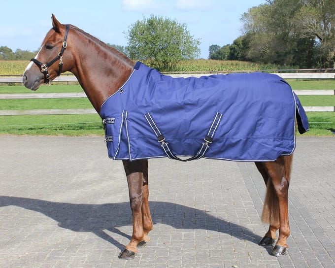 Regendeken luxe 200 gram Navie paardendeken-155