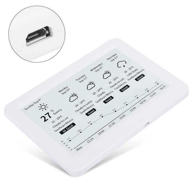 E-Ink Scherm Near Field Communication Passieve Dunne Draadloze Stroom Borstelen 7,5-Inch(Inkt white