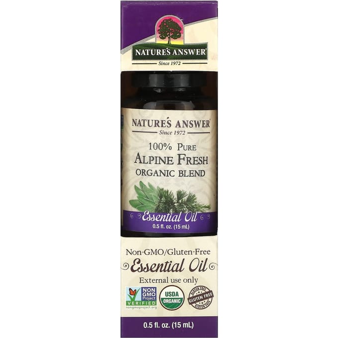 Nature'S Answer, 100% Pure Organic Essential Oil Blend, Alpine Fresh, 15 Ml (0.5 Fl Oz)