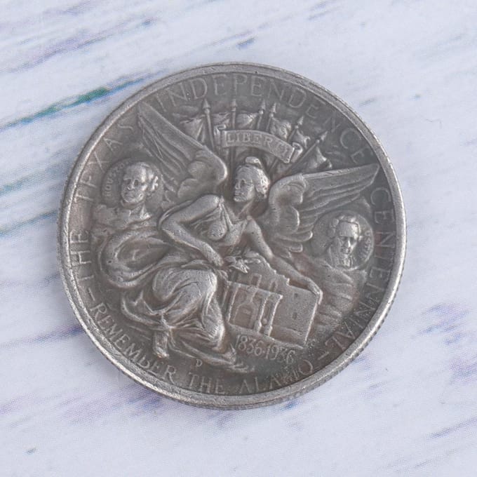 De Verenigde Staten 1936 D Texas Messing Zilverdollar Vintage Herdenkingscollectie Munt white
