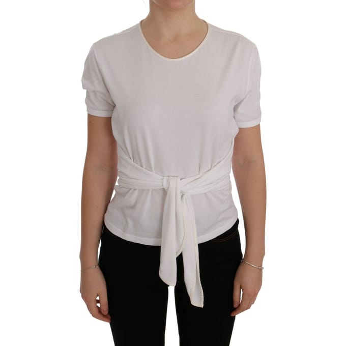 Dolce & Gabbana Witte Katoen Zijde T-Shirt