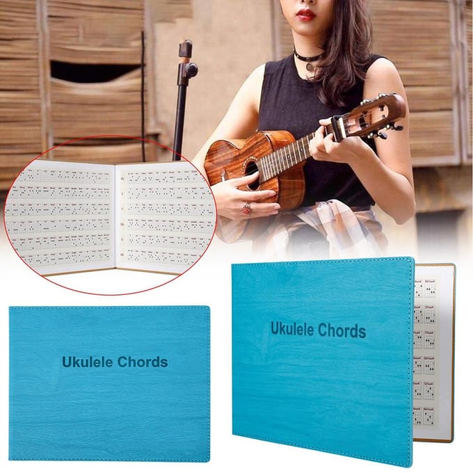 Ukulele Akkoorden Draagbaar Kunstboek Beginner Oefening Muziekinstrument Accessoires white
