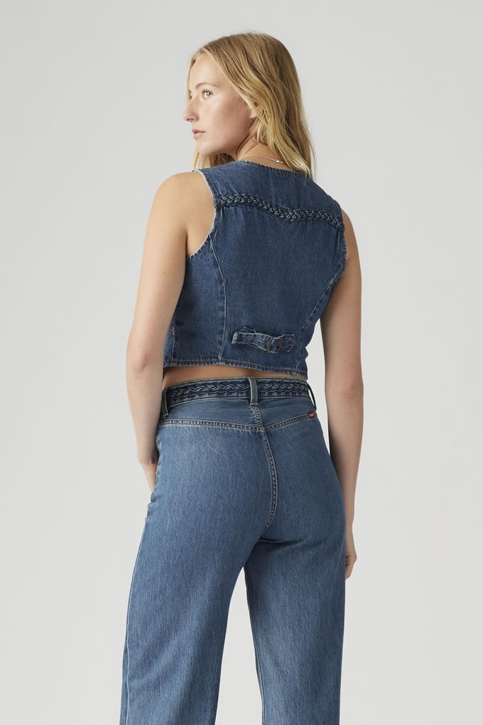 Levi's Braided Lightweight Vest Blue Größe: S | Gilets Outlet | Damen | Blau