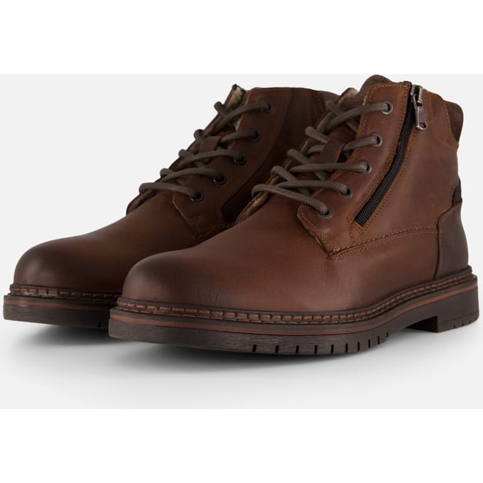 Outfielder Outfielder Veterschoenen cognac Leer