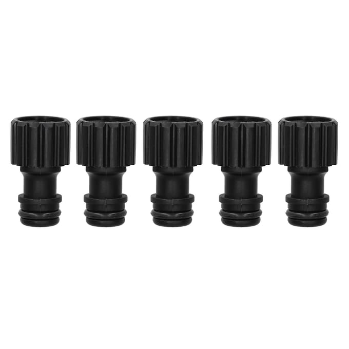 5 STKS G3/8 Binnendraad Nippel Connector Plastic Kraan Snelkoppeling Tuinirrigatie Water black