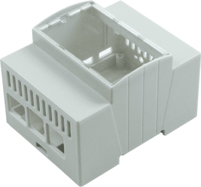 DIN Rail Case geschikt voor Raspberry Pi 5 – BO-RPI5-DINR – Industriële Behuizing met Transparant Deksel