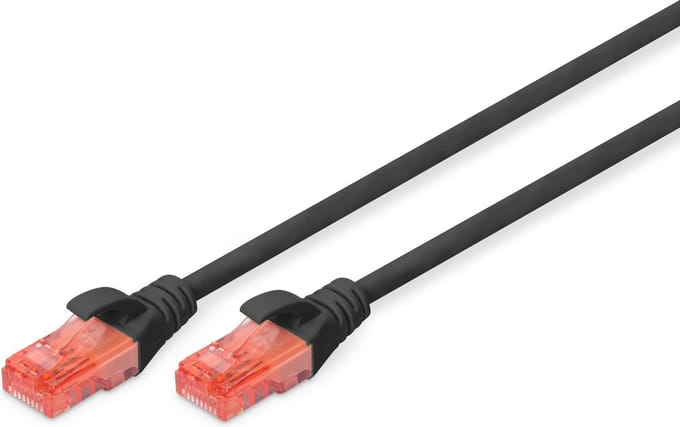 DIGITUS Professional patch cable - 2 m - black - Zwart - 2m