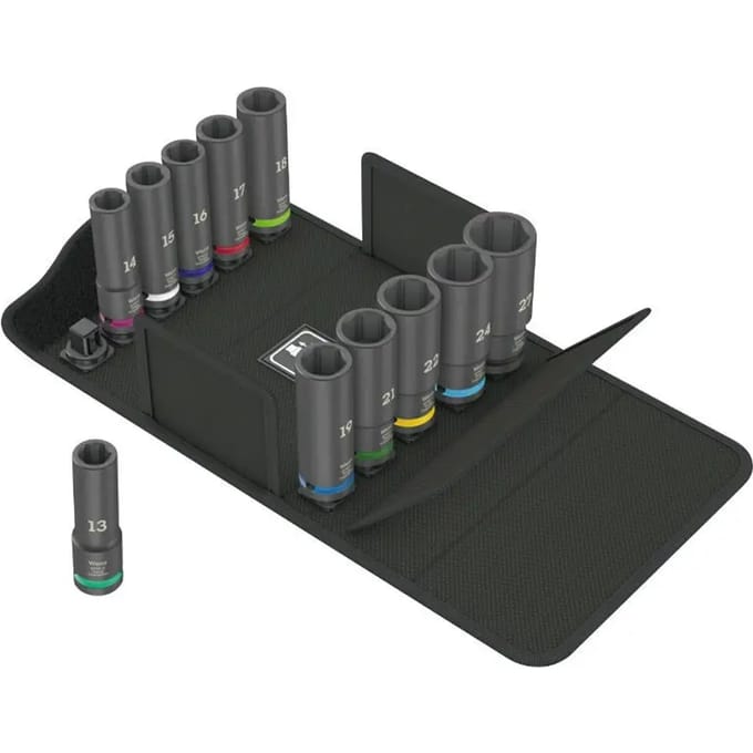 Wera Impaktor Deep Set 1 05004841001 Dopsleutelinzetset 1/2 11-delig