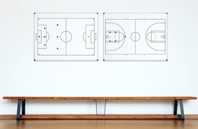 Bi-Office whiteboard voetbalveld, 600 x 450 mm
