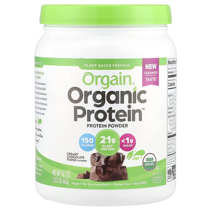 Orgain, Biologisch Eiwit™ Poeder, Romige Chocolade Fudge, 1,02 lb (462 gr)