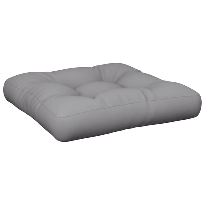 vidaXL - Palletkussen - 50x50x12 - cm - stof - grijs
