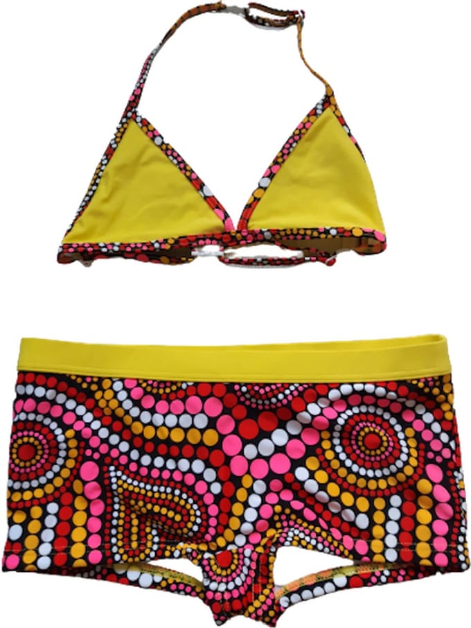 2 delige bikini set maat 176 geel