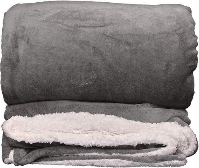 Unique Living Lars - Fleece - Plaid - XL - 220x240 cm - Nickel Grey