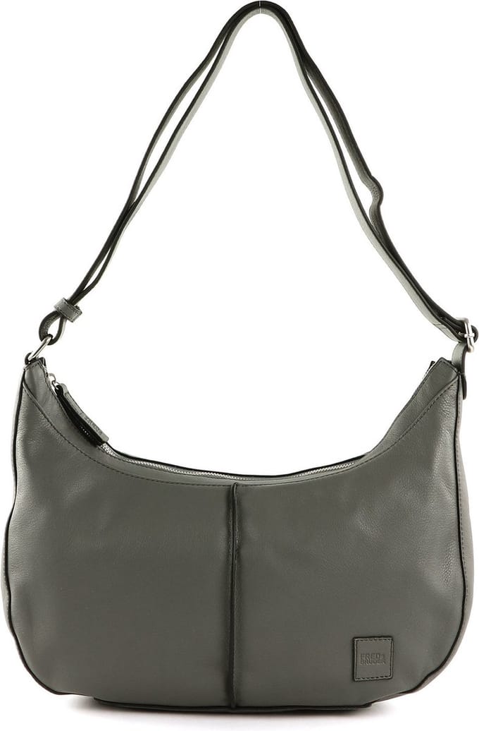 FREDsBRUDER Leren Schoudertas FB Midi Shoulderbag Grey Blue Grijs
