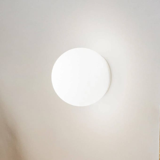 Ideal Lux wandlamp Mapa, Ø 30 cm, E27, wit, glas, bol